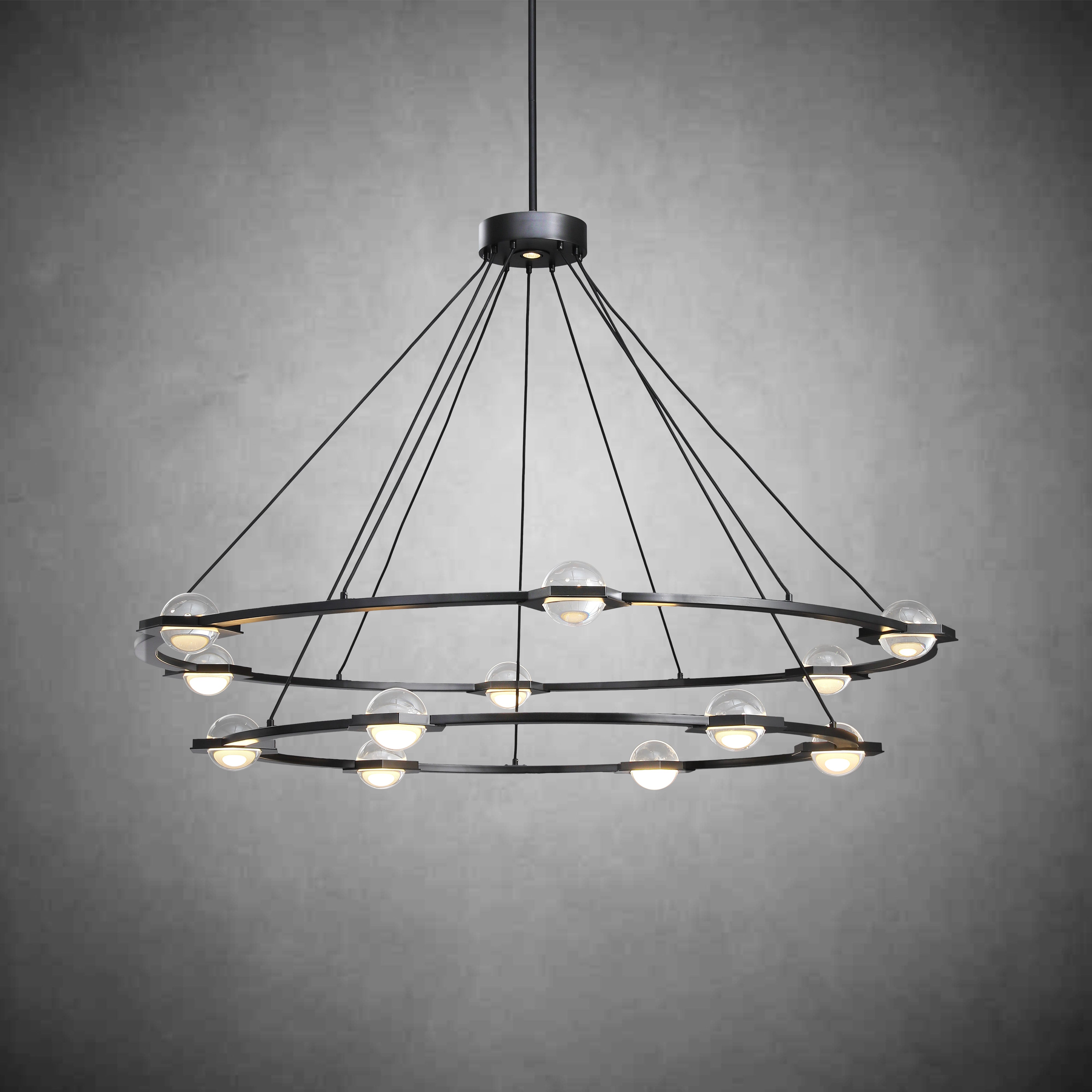 Planet 2-Tier Round Chandelier