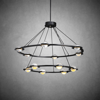 Planet 2-Tier Round Chandelier