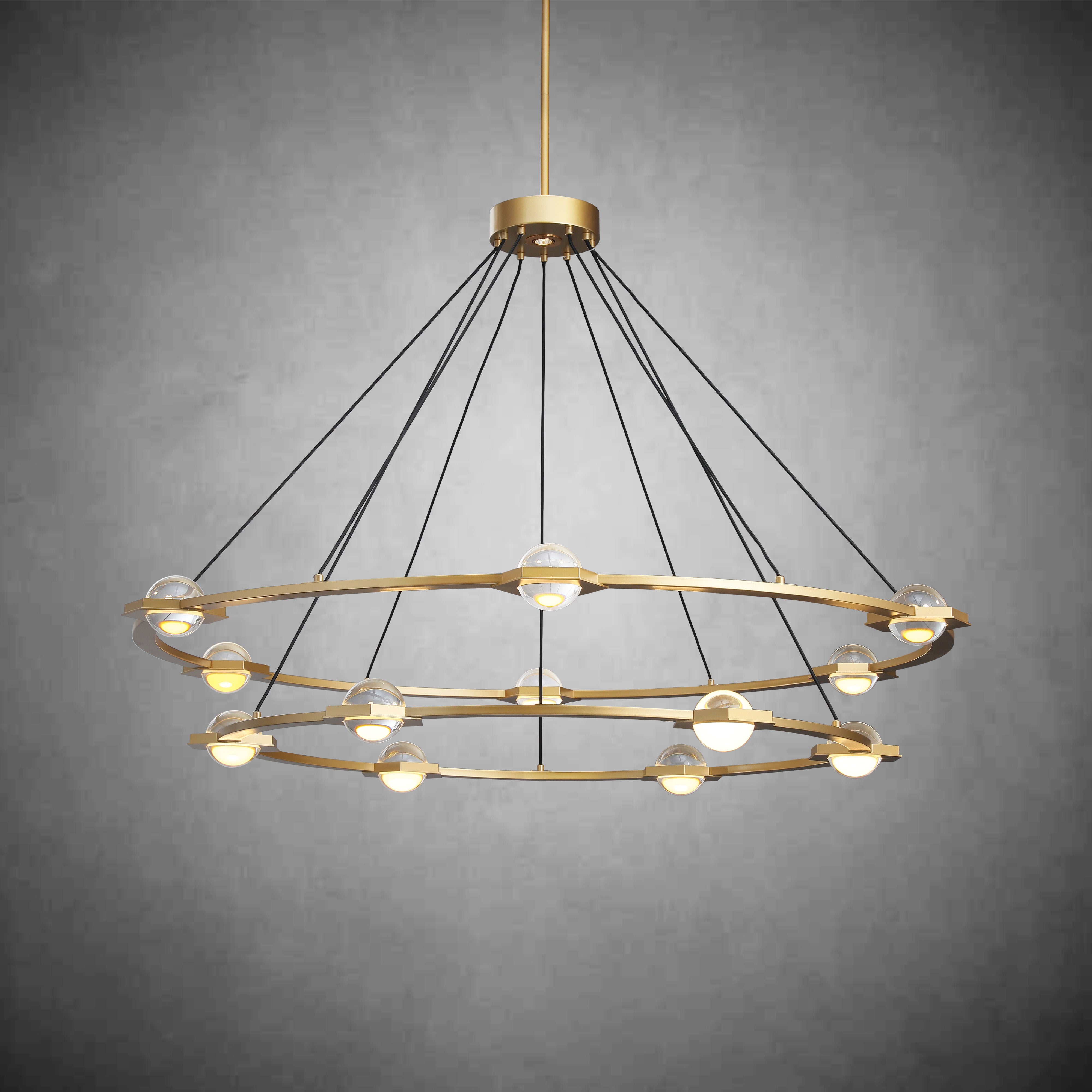 Planet 2-Tier Round Chandelier