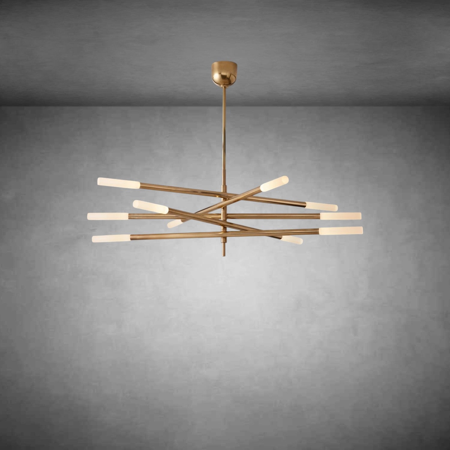 Daisy 10-Light Mobile Etched Rod Chandelier
