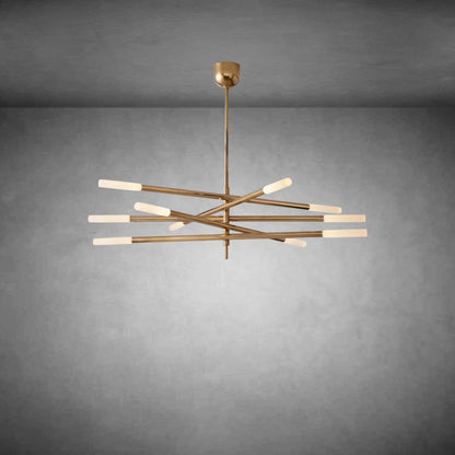 Daisy 10-Light Mobile Etched Rod Chandelier