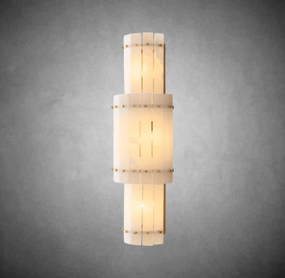 Marino Alabaster Grand Round Sconce
