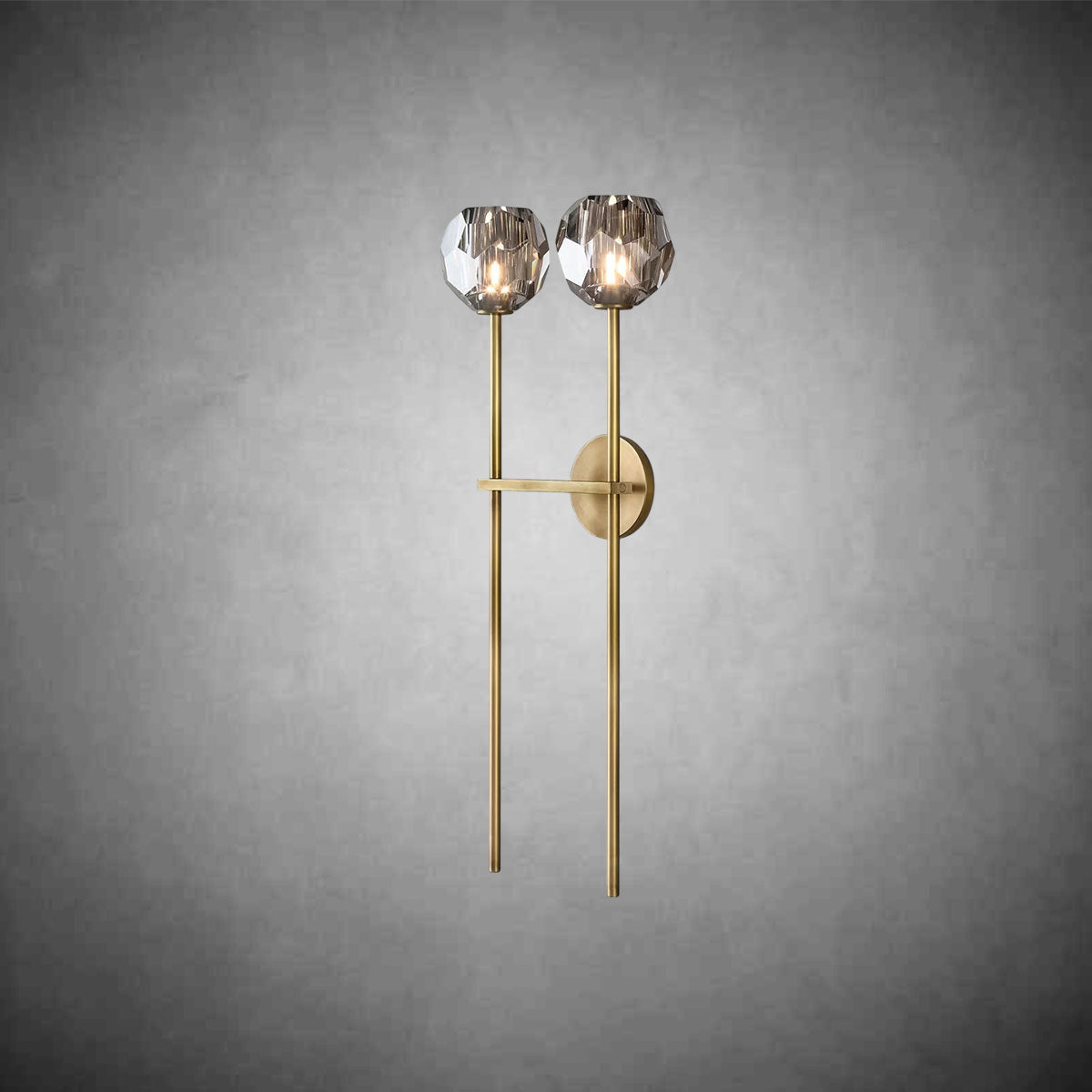 Boule De Cristal Clear Glass Grand Double Sconce