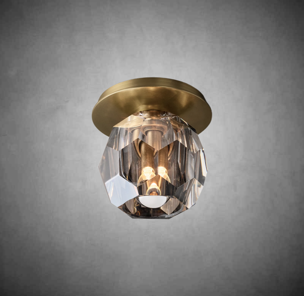 Boulo De Cristal Glass Petite Flushmount