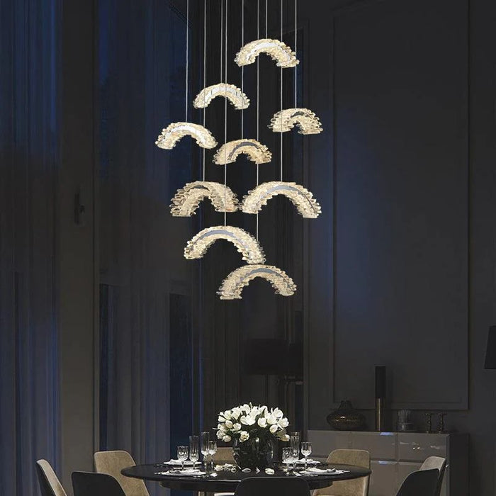 Rose Rock Crystal Chandelier Contemporary Chandelier Office