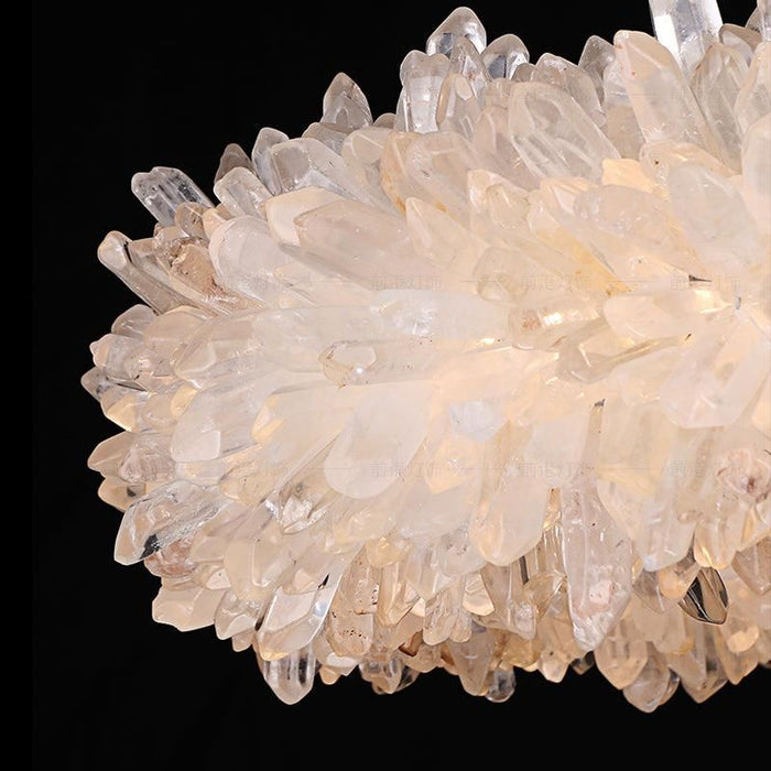 Rose Rock Crystal Modern Chandelier Glamorous Pendant Lighting
