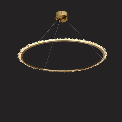 Rose Rock Crystal Ring Chandelier Contemporary Chandelie Staircase