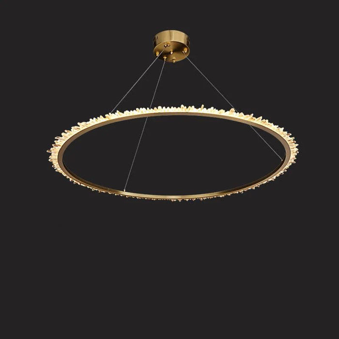 Rose Rock Crystal Ring Chandelier Contemporary Chandelie Staircase