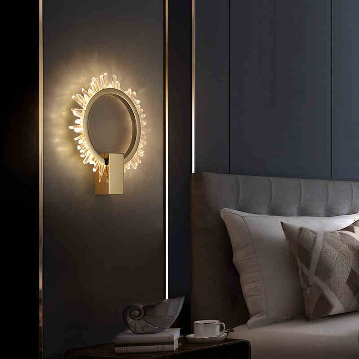 Rose Rock Crystal Ring-wall-sconce-modern-wall-fixture