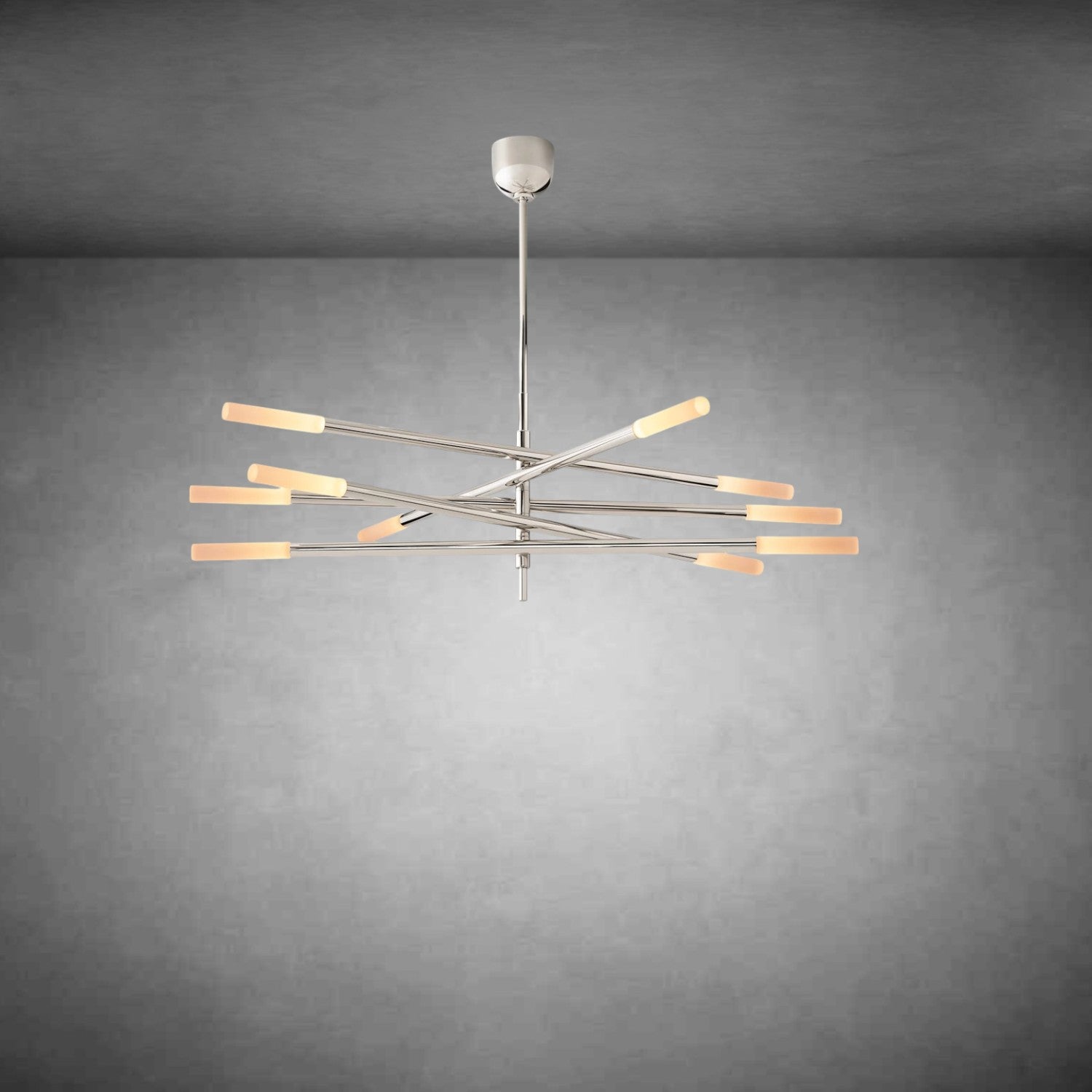 Daisy 10-Light Mobile Etched Rod Chandelier