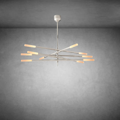 Daisy 10-Light Mobile Etched Rod Chandelier