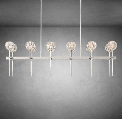 Boulo De Cristal Glass Double Linear Chandelier