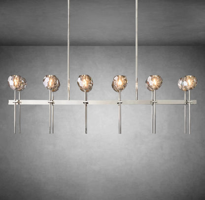Boulo De Cristal Glass Double Linear Chandelier