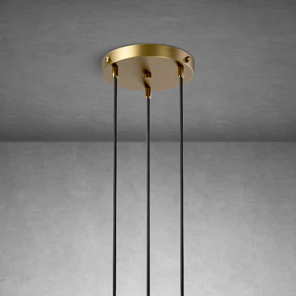 3-Light Raindrop-Shaped Circular Pendant Lamp