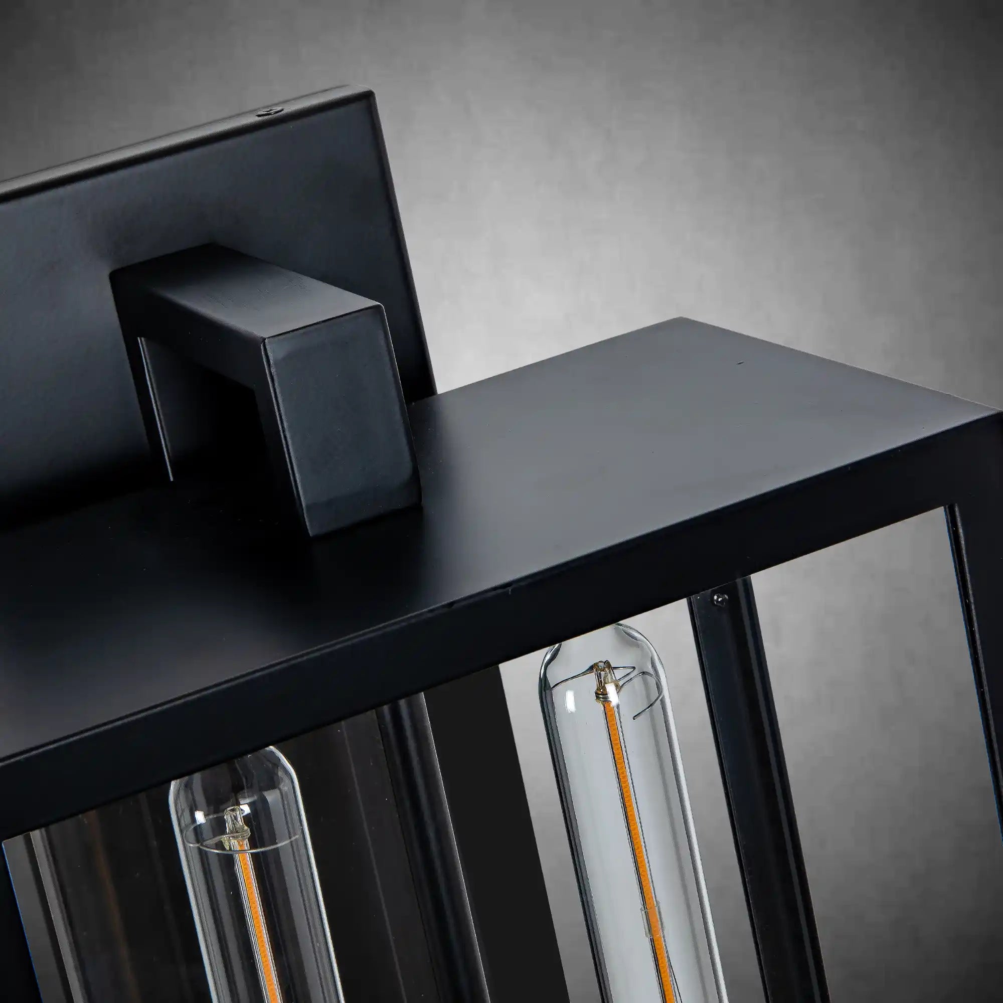 21" Gold Outdoor Wall Sconce with Glass Shade