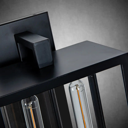 21" Gold Outdoor Wall Sconce with Glass Shade