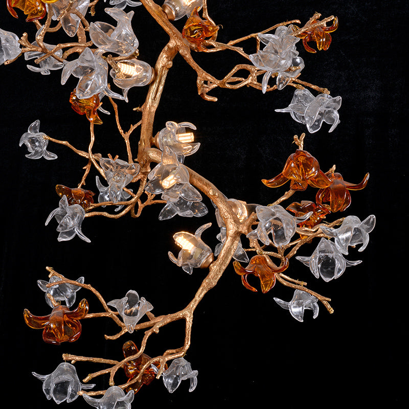 Blossom Breeze Handcrafted Blown Glass Flowers Chandelier