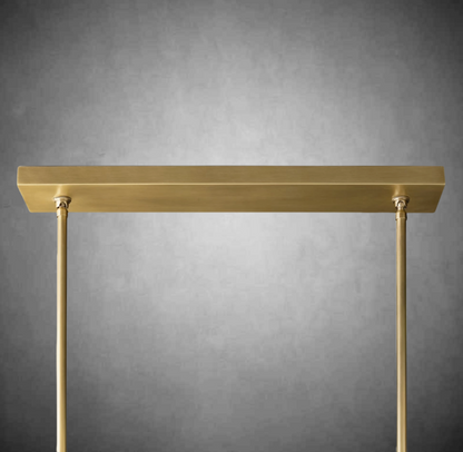 Boulo De Cristal Glass Double Linear Chandelier