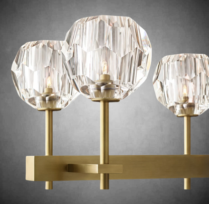 Boulo De Cristal Glass Double Linear Chandelier