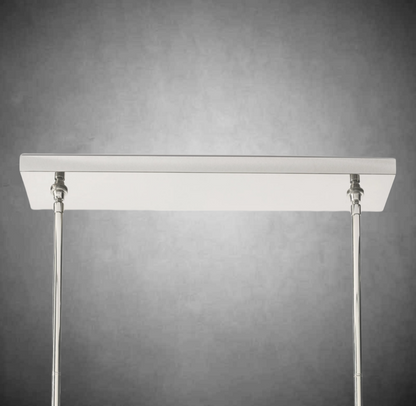 Boulo De Cristal Glass Double Linear Chandelier