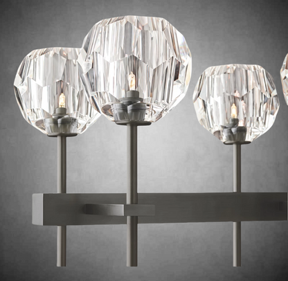 Boulo De Cristal Glass Double Linear Chandelier