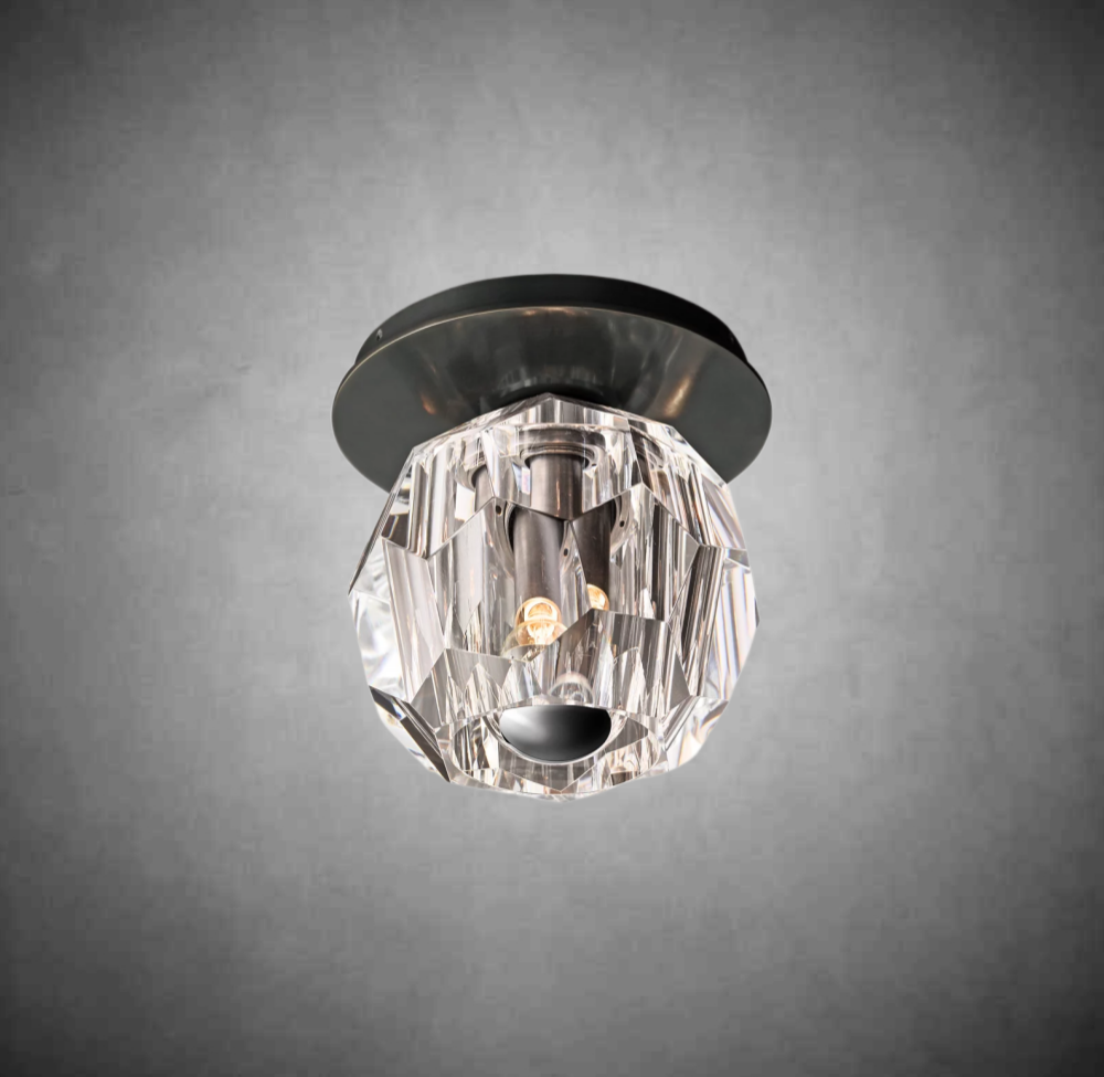 Boulo De Cristal Glass Petite Flushmount