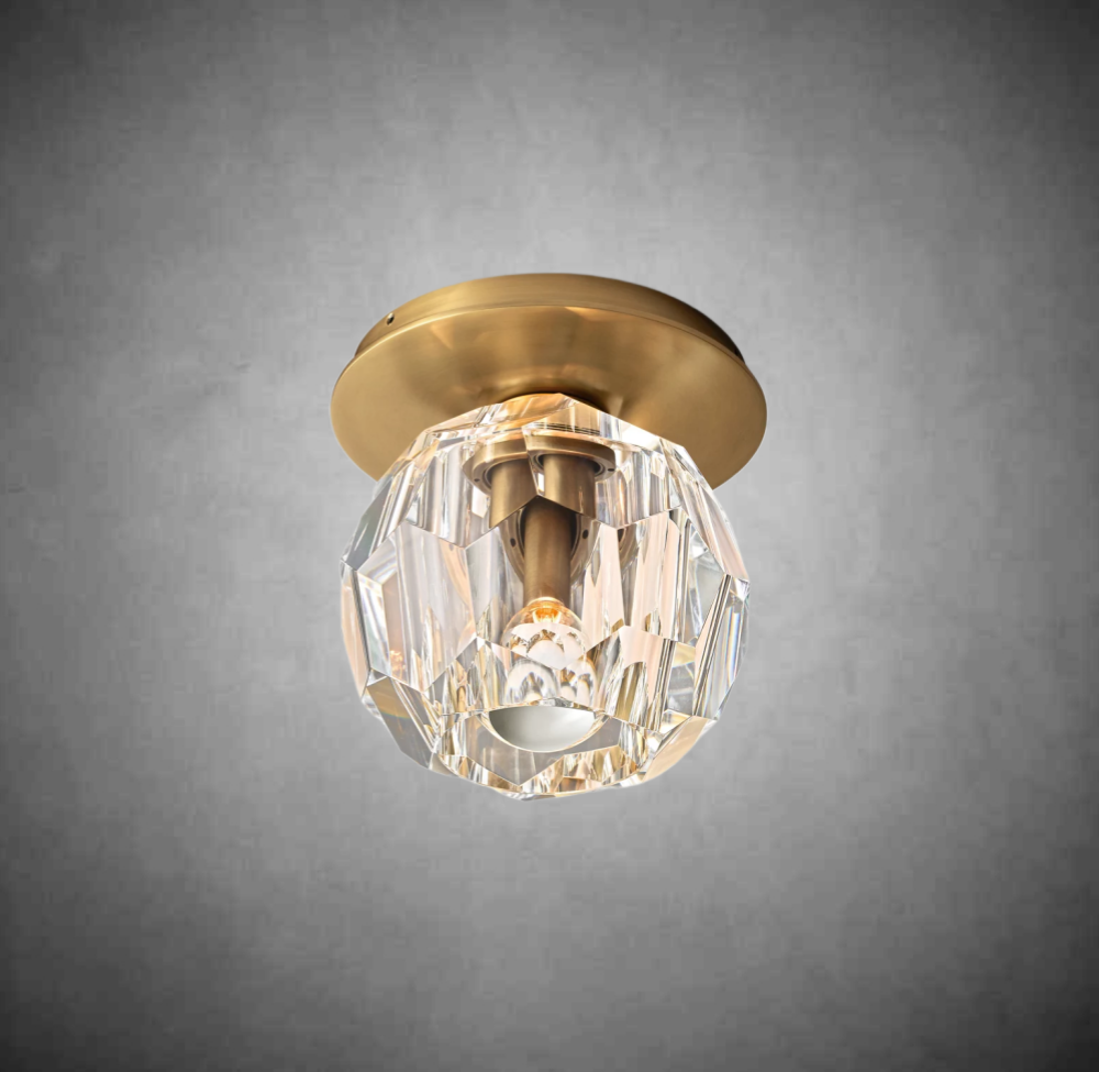 Boulo De Cristal Glass Petite Flushmount