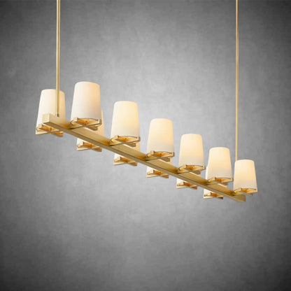 Joshua Fabric Shade Linear Chandelier