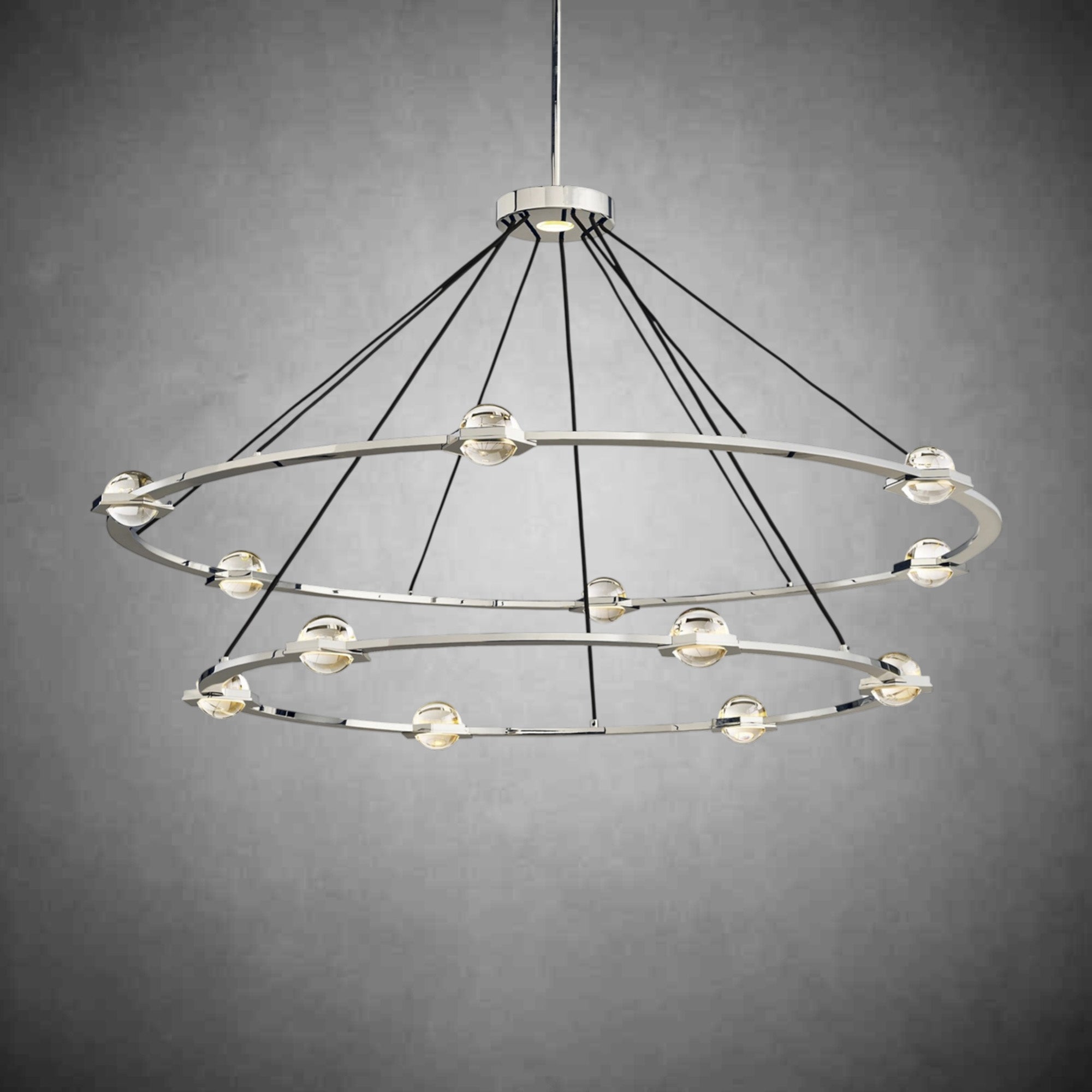 Planet 2-Tier Round Chandelier