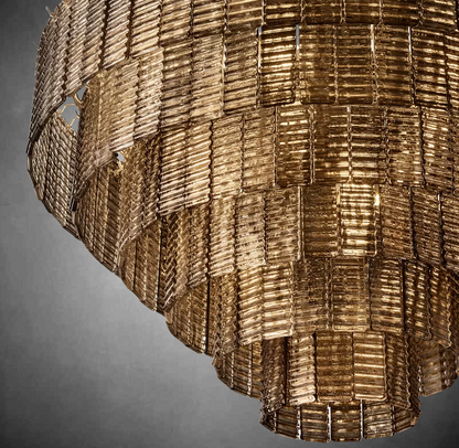 Samantha Smoke Glass Round Chandelier 41" 52"65"