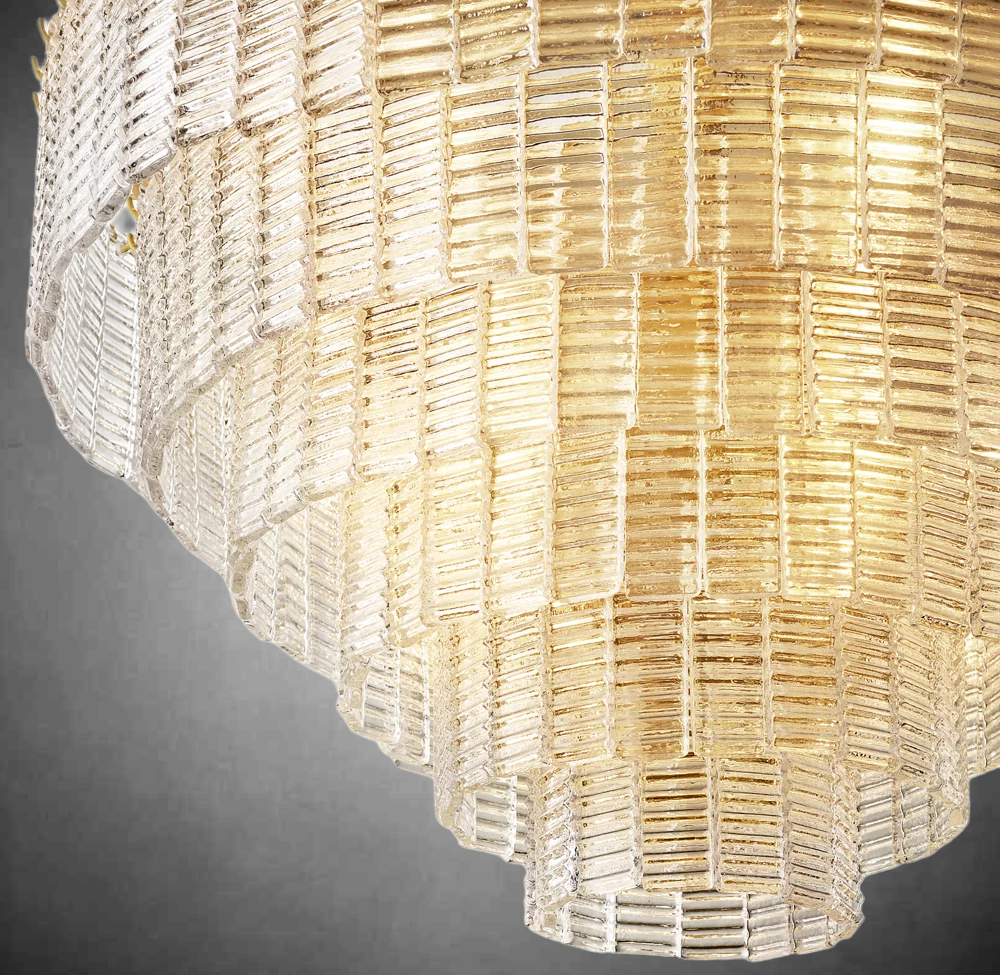 Samantha Clear Glass Round Chandelier 41" 52" 65"
