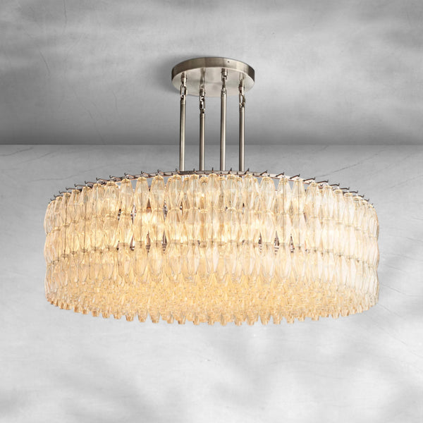 Chiaravalle Clear Glass Round Chandelier 37"47"62"