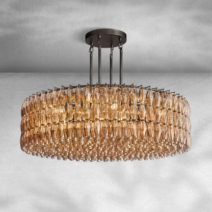 Chiaravalle Glass Round Chandelier 37"47‘’62‘’