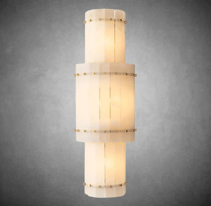 Marino Alabaster Grand Round Sconce