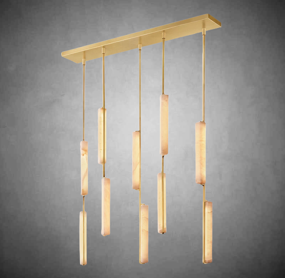 Audubom Alabaster Linear Chandelier