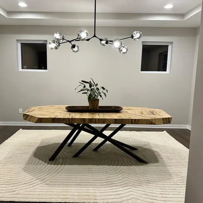 Modern Sputnik Smoky Gray/Amber Glass Branch Chandelier for Kitchen Island/Dining Room