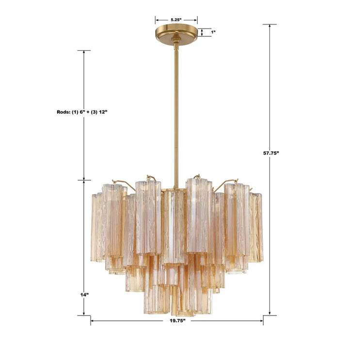 Addis Round Chandelier 18" 20" 22" 27" 32''D